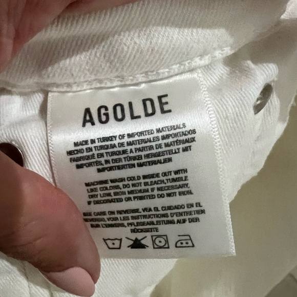 Agolde Toni Mid Rise Straight Jean in Glowed White Size 31 - Picture 6 of 9